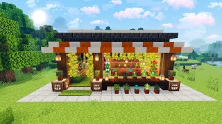 How To Build A Flower Shop In Minecraft Tutorial