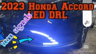 2023 Honda Accord How to remove bumper install LED DRL turn signals