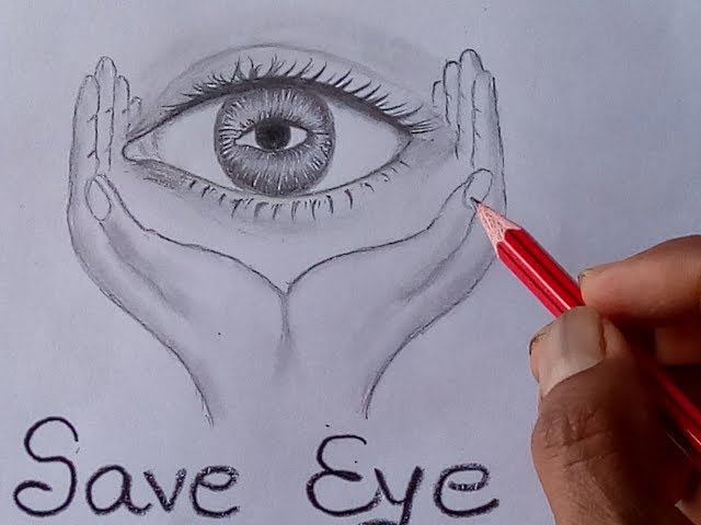 Drawing For Eye Donation || Eye Donation Drawing || Pencil Drawing - YouTube