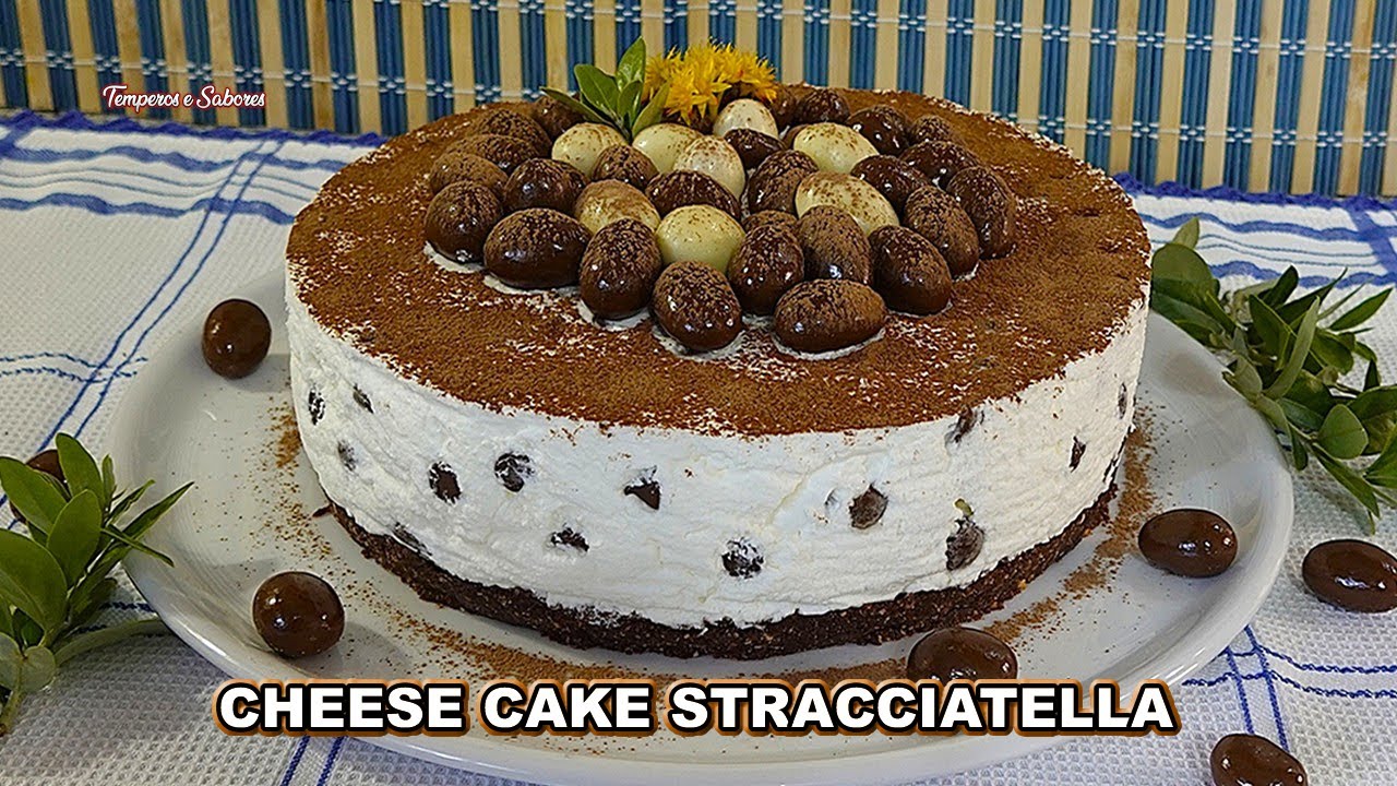 CHEESE CAKE STRACCIATELLA EXTRAORDINARIO, DELICIOSO y se Prepara Rapidisimo