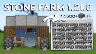 New Minecraft 1.21.10 Easy Stone Generator Farm Tutorial - 22.800 Stone Per Hour