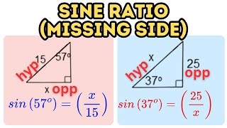 How to Use the Sine Ratio SOH - with Missing Side