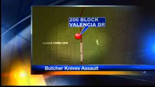 Man arrested after allegedly stabbing neighbor's door