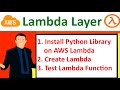Install Python Library in Lambda | AWS Lambda Layer