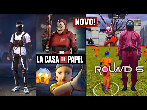 BATATINHA FRITA 1,2,3 como jogar Round 6 no Free Fire com sala  personalizada