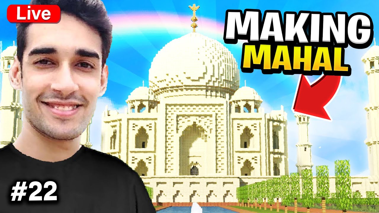 MINECRAFT BUILDING TAJ MAHAL IN MINECRAFT SURVIVAL! (PART #22) - YouTube
