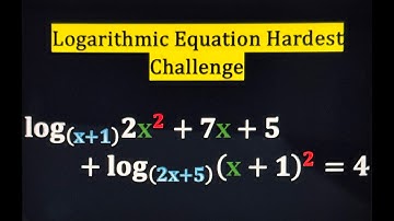 IIT JEE Mains Hardest Logarithm Equation - A Challenge for everyone! #logarithm #jeemains #maths