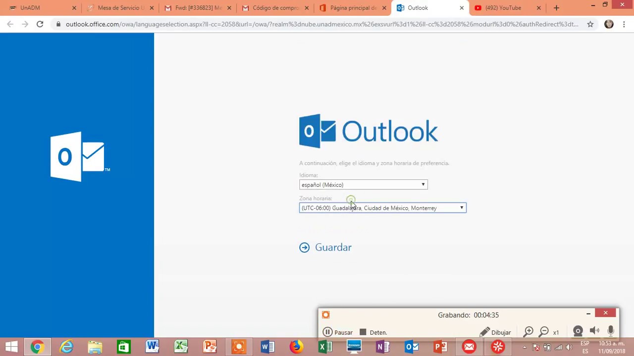 Abriendo Correo institucional y descargando Office 365 UnADM - YouTube