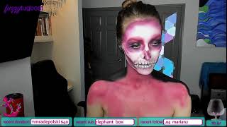Pink Skeleton Face And Body Art Time Lapse 11.16.20