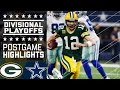 Packers vs cowboys  nfl divisional game highlights