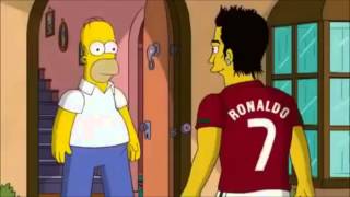 Los Simpsoncristiano Ronaldo Y Homero Simpson Latino