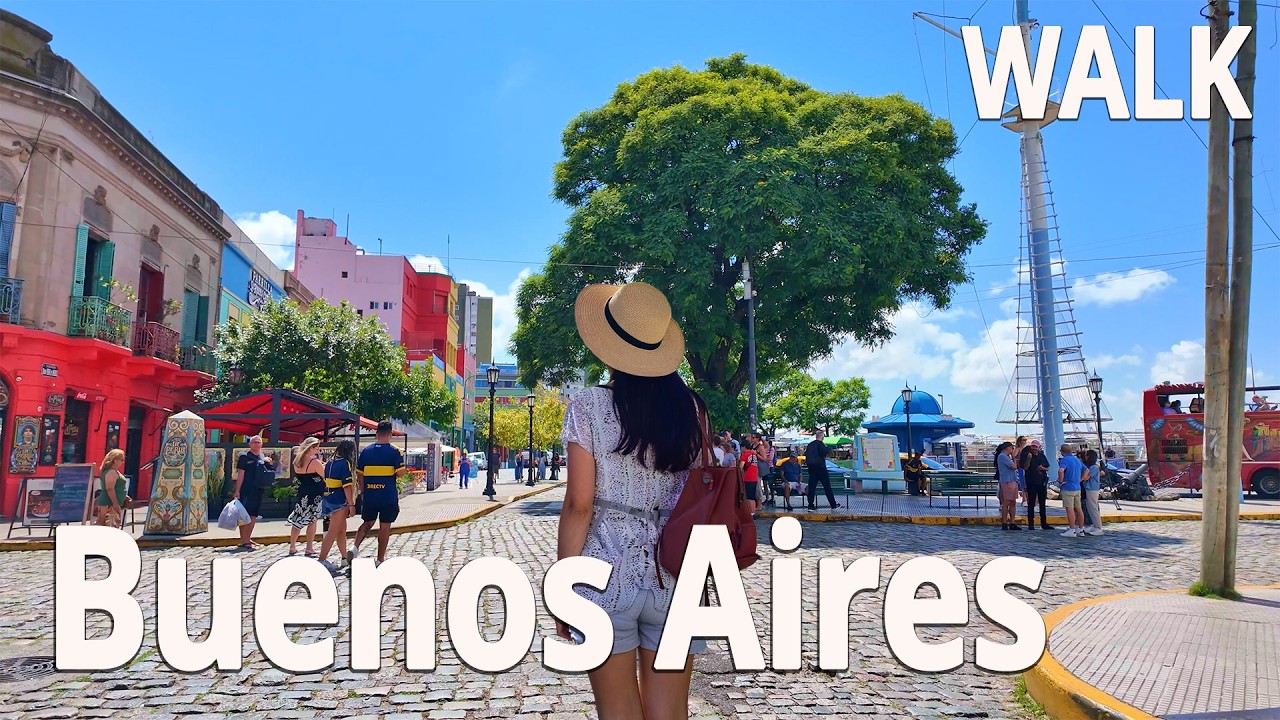 Buenos Aires, Argentinië | Caminito | Stadswandeling 4K