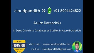 8 1   Azure Databricks Databases and Tables