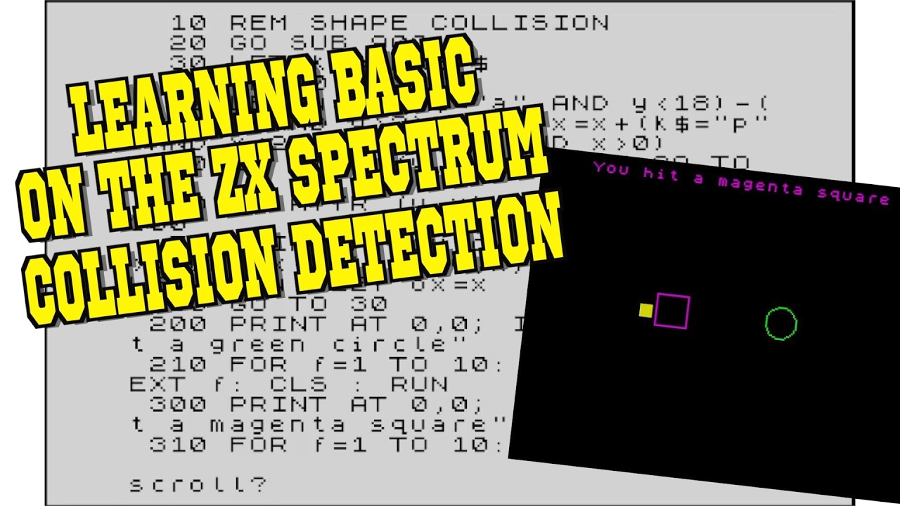 LEARNING BASIC on the ZX Spectrum - ATTR Collision detection