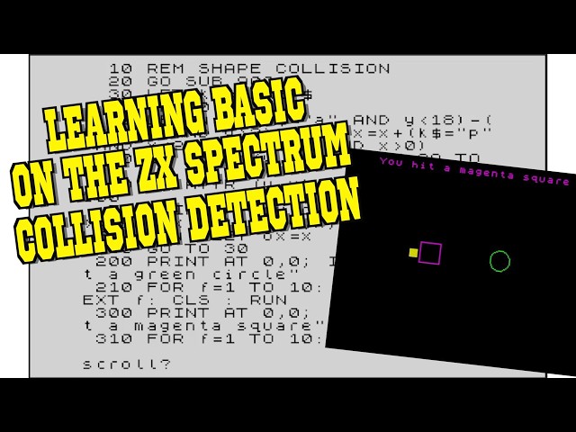 LEARNING BASIC on the ZX Spectrum - ATTR Collision detection