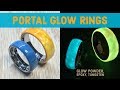 Creating two Portal Glow Rings from Celluloid Epoxy, Glow Powder and Tungsten Bands