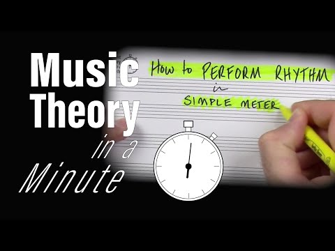 How To PERFORM RHYTHM SIMPLE METER Music Theory In A Minute Ep 18 