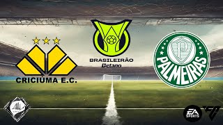 Criciúma x Palmeiras - 7 rodada Brasileirão 2024 - EA FC