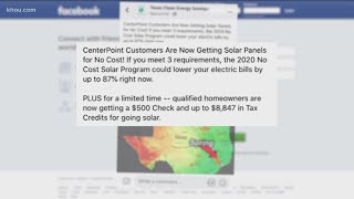 VERIFY: Viral Facebook post offering cash, tax credits for solar panel installation is fake