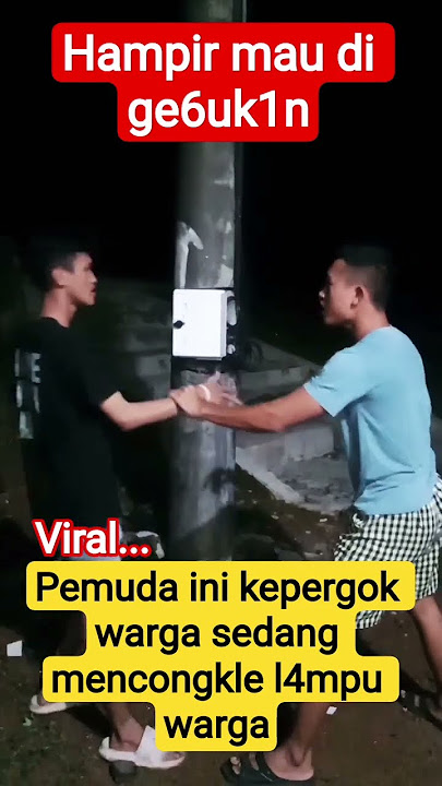 This young man was caught by residents prying open a local lamp