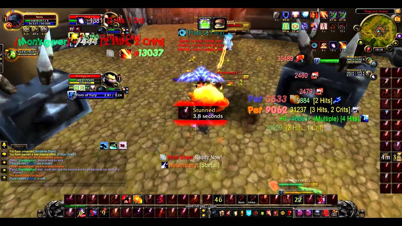 World Of Warcraft 5.4.8 Enhancement Shaman & WW Monk 2v2 pvp