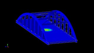 Blast load simulation on steel arch bridge || Arch bridge conwep blast