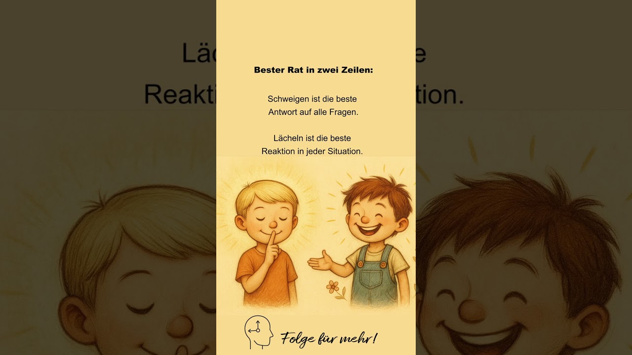 Der beste Rat in 2 Zeilen, der dein Leben verändern kann!