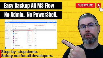 Easy Backup All MS Flow no Admin, no PowerShell
