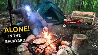Backyard Camping after 20 Years! Cast Iron Pizza & 3 Second Tent