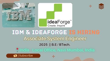 IBM & IdeaForge Hiring Software Engineers | 2025 Batch Eligible | Freshers & Experienced | Apply Now