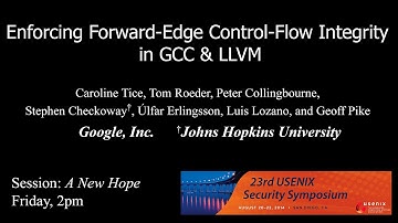 Intro to CFI for GCC and LLVM, for Usenix Security 2014