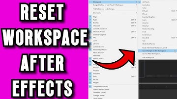 AFTER EFFECTS | How To Reset Panel positions or Layout or Workspace  - 2025 FULL GUIDE