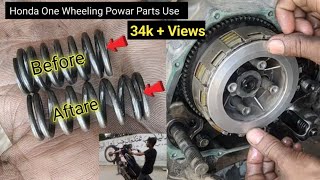 How to Honda 125 One wheeling Cluch Solotion 2023|| Cluch Long Spring Powar