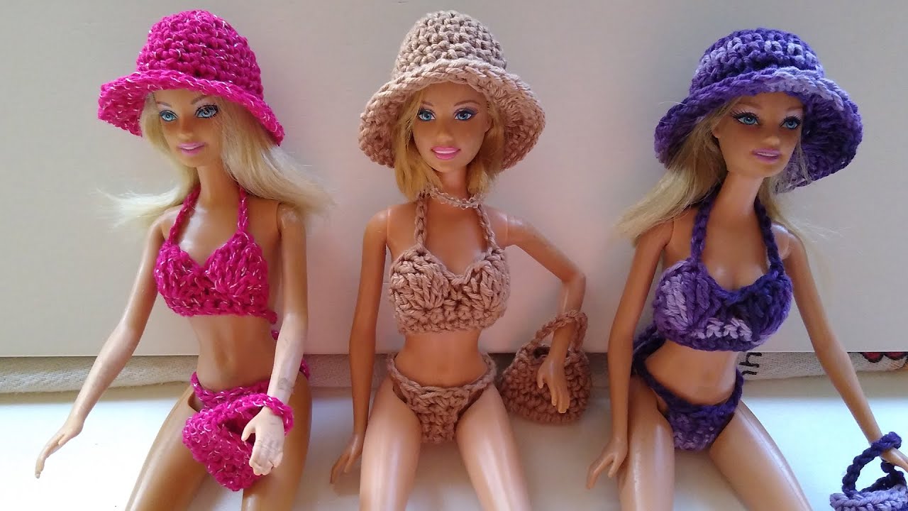 Como fazer: Biquini para boneca Barbie - passo a passo roupa