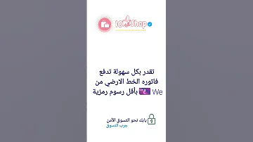 تقدر بكل سهوله سداد فاتوره الخط الارضي من 10SHOP برسوم رمزية 