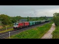 2M62UM-0096 with mixed freight train from Liepāja port approaching Jelgava