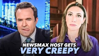 Creepy Newsmax Host Licks His Lips While Gushing Over Alina Habba