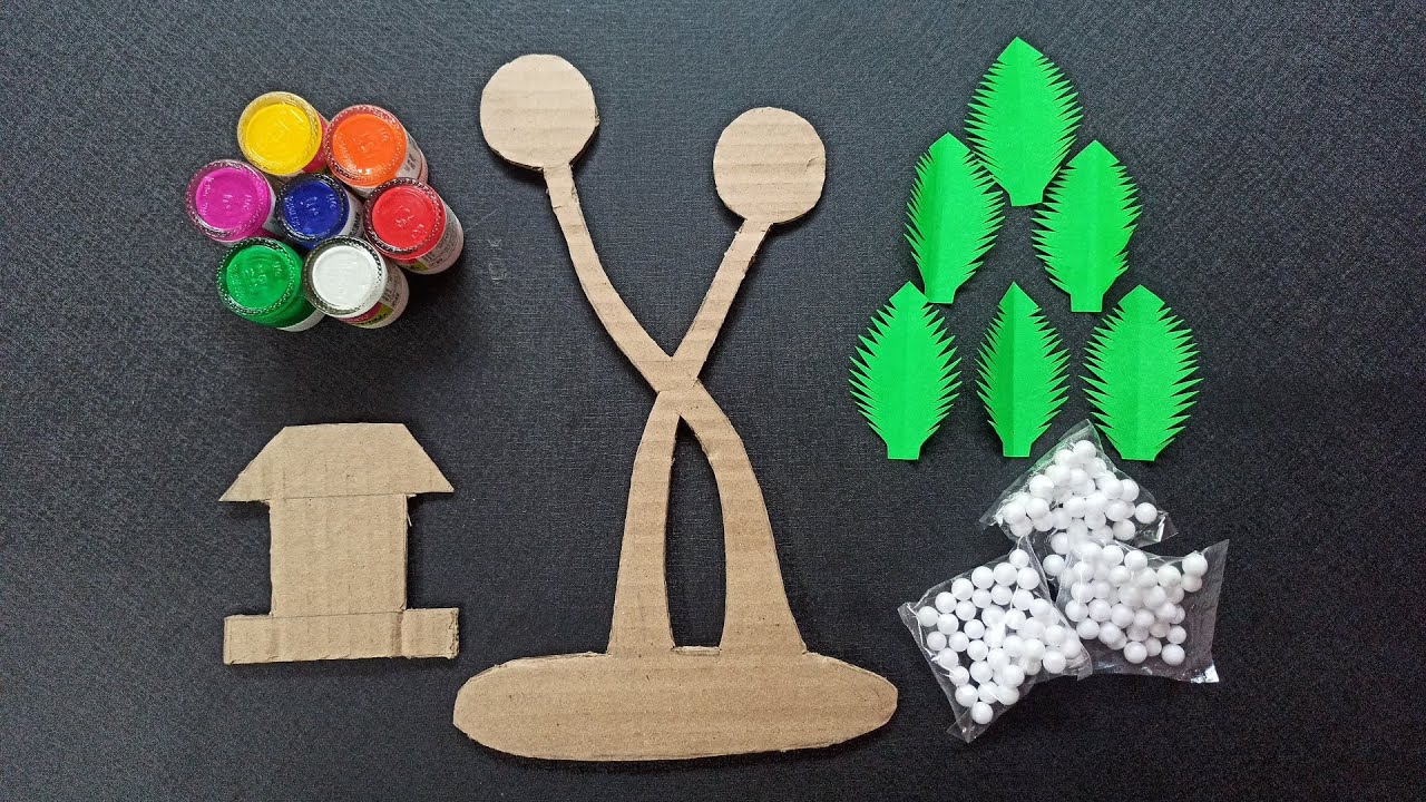 Unique Coconut Tree Wall Hanging | Easy Way To Make Wall Decor | Paper Craft For Home Decoration