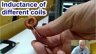 Demonstration: Measuring the inductance of various coils and inductors using an LCR meter