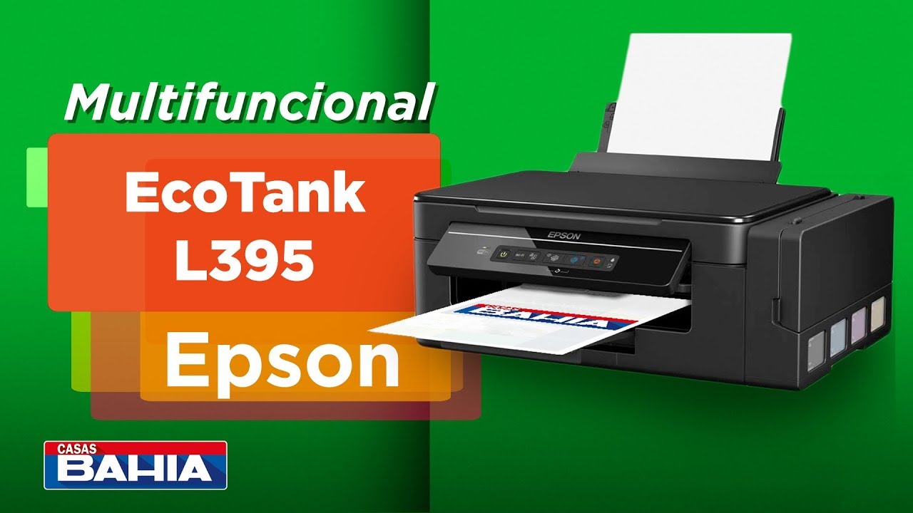 Confira a Multifuncional Tanque de Tinta Epson EcoTank L395 | Casas Bahia -  YouTube