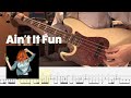 Ain't It Fun - Paramore (Bass Cover with Tab)