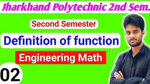 Jharkhand Polytechnic Second Semester Math|Definition of function|Jharkhand Polytechnic 2nd Sem Math