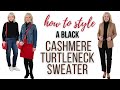 How to Style a Cashmere Turtleneck Sweater || Style Inspiration for Women 50+