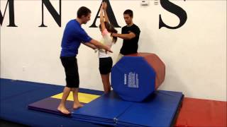 PB Floor Back Handspring Over Mat to Hollow Spotted) 3