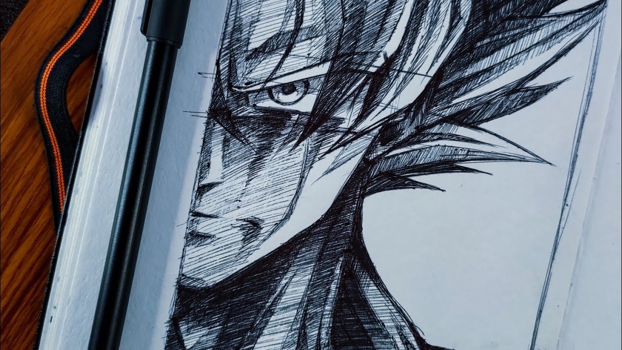 Drawing Goku Using Ball Pen YouTube