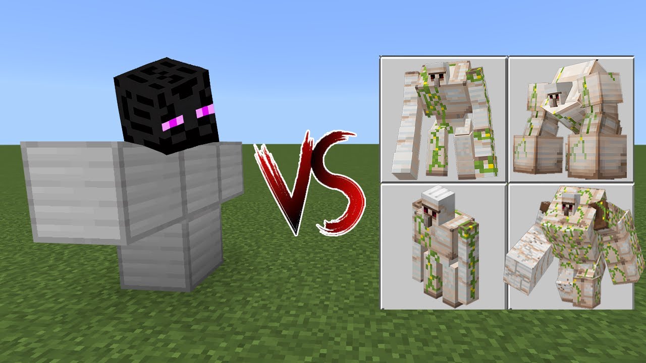 The Enderman Golem vs All Iron Golems YouTube