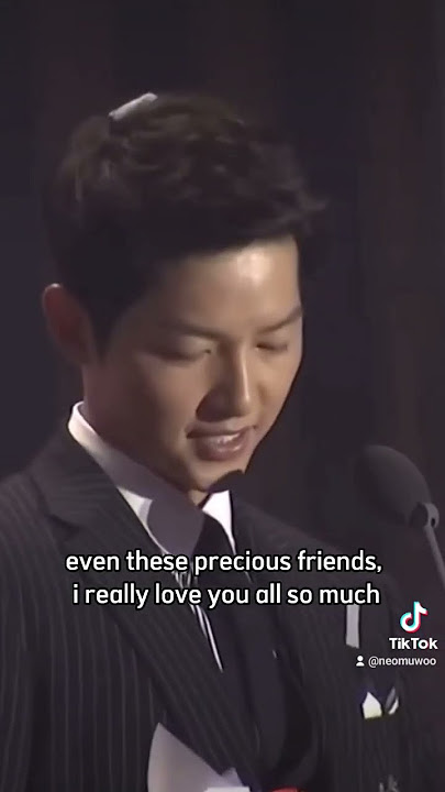 Song Joong Ki mentioned his new girlfriend's name in his speech😍 #songjoongki #katylouisesaunders