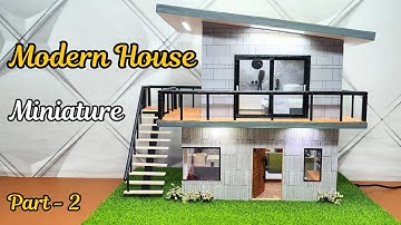 DIY Miniature Modern House | Using Foam Board | Part 2