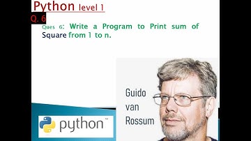 Write a program to print Sum of square from 1 To n using While loop in python by with asifkbs25 ||Q6