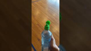 Small Water Slowly Squirts Out Of Green Top Water Bottle